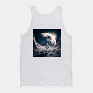 Man lost on a moon - By Lamaj Tank Top